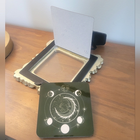 3/$30 Gold Leaf Design Picture Frame With Lunar Phase Cork Print - Picture 7 of 9